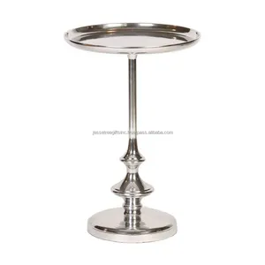 Aluminum Coffee Tray Table With Nickel Plating Finishing Round Shape Modern Design Excellent Quality For Living Room