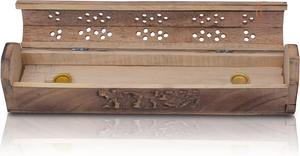 Artistic Wooden <b>Incense</b> Burner <b>Box</b> with Traditional Craft for Spiritual Practices - Product Image 4