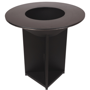 Barbecue moderne de grande taille pour l'extérieur, en acier corten couleur rouille, avec fourneau à bois et <span class=keywords><strong>plancha</strong></span> - Product Image 5