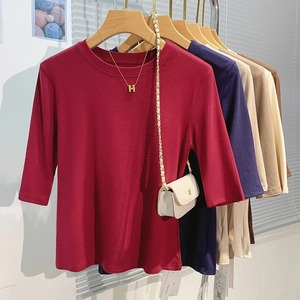 Camiseta de manga corta para mujer, ropa transpirable para mujer, Camisetas básicas ajustadas de verano, camisetas de algodón 2025, camisetas informales con cuello redondo para mujer - Product Image 3