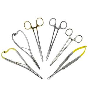 Ensemble de 6 porte-aiguilles d'orthodontie dentaire Castroviejo Mathieu 14 cm en acier inoxydable de qualité chirurgicale autoclavable manuel de haute qualité - Product Image 4