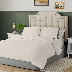 Ensemble de housse de couette double 100% coton biologique ivoire <span class=keywords><strong>200x200</strong></span> cm 4 pièces literie double légère et respirante pour un confort complet - Product Image 2