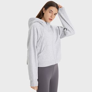 Ropa fabricante personalizado liso al por mayor sublimación OEM bordado Unisex en blanco liso poliéster sudaderas con capucha térmicas para mujeres - Product Image 2