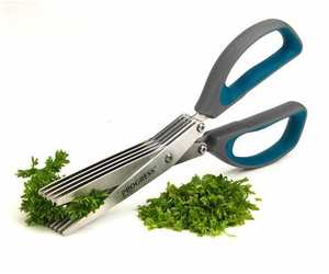 กรรไกรตัดสมุนไพรสแตนเลสใบมีด5ใบอุปกรณ์ครัวหลายชั้นสำหรับตัดและทำความสะอาดกระเป๋าถือ - Product Image 3