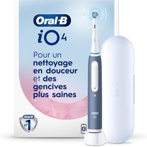 Cepillo de dientes eléctrico Oral-B iO Serie 4 con (1) cabezal de cepillo, recargable, azul pizarra - Product Image 1