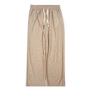 Pantalones de punto de pierna ancha transpirables para mujer, cintura alta con cintura elástica, diseño de carga acampanado informal clásico, técnica arrugada - Product Image 4