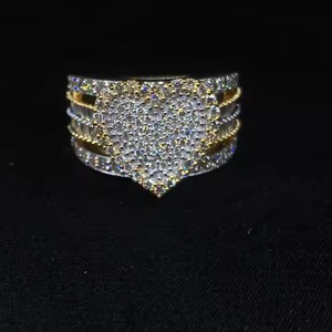 High Quality Custom <b>Men</b> <b>Ring</b> Baguette Diamond Custom 925 <b>Silver</b> 10K 14K Gold <b>Rings</b> Moissanite Engagement <b>Ring</b> for <b>Men</b> - Product Image 1