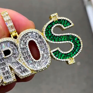 Nouveau Fashion Fine Jewelry Pendentifs & Charms Unisexe Hip Hop Style Chaîne Pendentif avec Glacé Personnalisé Diamant - Product Image 3