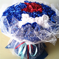 Maille d'emballage cadeau en polyester papier d'emballage de fleurs de couleur professionnelle papier d'emballage de fleurs en maille
