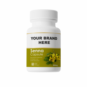 Capsules de supplément à base de plantes Senna | 500 Mg | 120 Capsules végétariennes | Sans OGM | - Product Image 1
