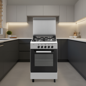 Glem Stainless Steel Class a 4-Zone Gas Cooker and Electric <b>Oven</b> ALPHA AE55MI3 53x50x90cm Ranges - Product Image 3