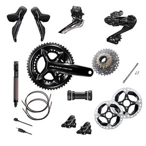 Grupo de Transmisión Shimano Dura-Ace Di2 R9200/R9250 de 2x12 Velocidades, con Medidor de Potencia, Bielas de Aluminio, Horquilla y Frenos de Disco Completos - Product Image 1
