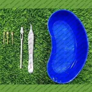 ชุดปลูกผมสเตนเลสสตีลเยอรมันได้รับการรับรองมาตรฐาน CE ชุดเครื่องมือปลูกผมแบบ FUE พร้อมหัวเจาะขนาด 0.8 มม. 0.9 มม. 1.0 มม. ด้ามจับ และชุดจานรองรูปไต - Product Image 1