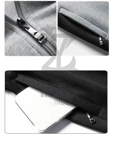 2023 personnalisé fermeture éclair coton piste survêtement ensemble pour hommes en gros haute qualité pantalon de survêtement survêtement Logo pour Gym vêtements de sport hiver - Product Image 4