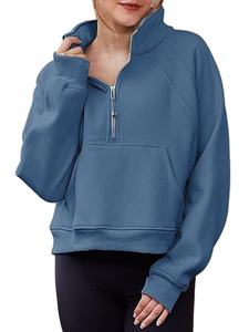 Conjunto de joggers recortados con logotipo personalizado 2024, sudaderas con capucha pesadas y pantalones de chándal para mujer, ropa larga para invierno con patrón 3D - Product Image 6