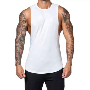 Débardeur pour homme de style uni avec tissu léger idéal pour les sports ou les sorties à la plage chemises sans manches d'entraînement - Product Image 1