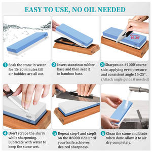 WHETSTONE PIERRE D'EAU POUR LAME DE COUTEAU DE RASOIR CHISEL AFFÛTAGE ET HONNEUR NON TOXIQUE 1000 GRIT ENVIRON - Product Image 2