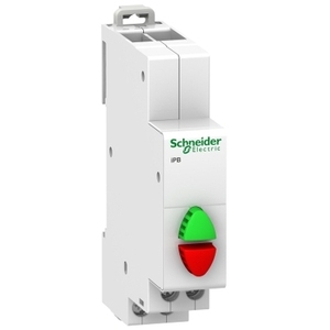 Per SCHNEIDER ELECTRIC A9E18034 Interruttore a Doppio Pulsante Acti9 IPB 1NO-1NC Verde/Rosso - Product Image 1