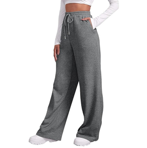 Pantalones de chándal de cintura alta de alta calidad para mujer, pantalones de chándal de algodón polar, pantalones transpirables para correr y correr en primavera - Product Image 3