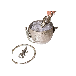 Seau à glace en métal de conception étrangère antique, fabriqué à la main, écologique, de qualité supérieure, forme personnalisée, taille standard, pour fêtes et vin - Product Image 1