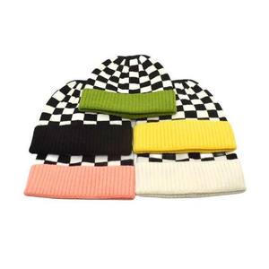 High Quality Embroidery 100% Acrylic Cuffed Blank <b>Wool</b> <b>Men</b> Women Beanie Caps Winter Knitted <b>Hats</b> Block Color Outdoor Sports Wear - Product Image 3