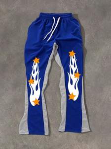 Unisex Custom Made High Quality Wide <b>Leg</b> Jogger Pants Casual Style Straight Screen Printing Embroidery Designs Wholesale Price - Product Image 5