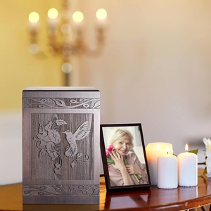 Cremation Urns <b>for</b> Human <b>Ashes</b> Adult Male Female Wooden Hummingbird Urns <b>Box</b> and Casket <b>for</b> <b>Ashes</b> Men Urn - Product Image 5