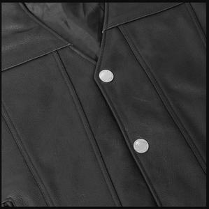 เสื้อกั๊กหนังสำหรับผู้ชายแบบสั่งทำพิเศษ ระบายอากาศได้ดี กันน้ำ กันลม แห้งเร็ว หนังแท้แบบฟูลเกรน สไตล์สตรีทแวร์ - Product Image 5