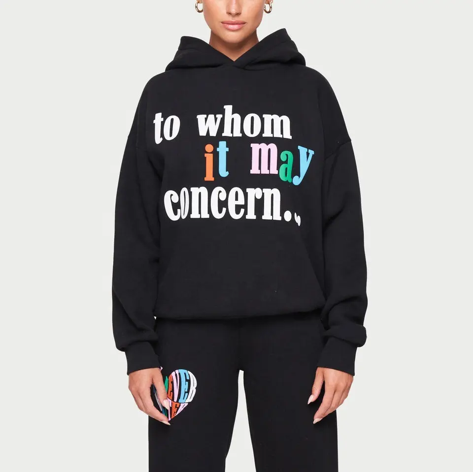 Dames Zwarte Kleur Vrouwen Casual Oversized Hoodie Vrouwen 100% Stof Hoodie Vrouwen Nieuwe Stijl Fashion Custom Hoodie