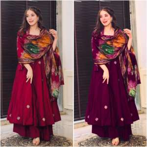 Robe d'été élégante de style vintage avec Dupatta et broderie complexe pour femmes et occasions festives - Product Image 6