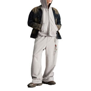 Vente directe à prix d'usine en gros de conception de logo personnalisé veste en jean pour hommes de haute qualité hiver décontracté Vintage 100% coton - Product Image 5