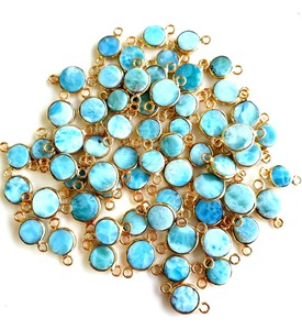 6มม. สีดำนิลหลายสีตัวเชื่อมต่อขอบทองเหลือง + 14K ทองปรับแต่งได้เครื่องประดับฤดูร้อนมาใหม่ - Product Image 1