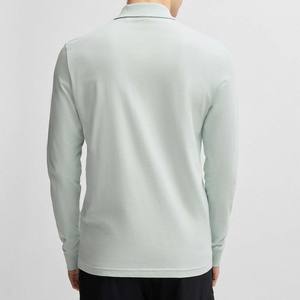 Camiseta de Fibra de Bambú Transpirable Informal Sólida para Hombre de la Mejor Calidad con Tapeta de Dos Botones, Tela Jersey Estampada Personalizada - Product Image 4