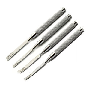 Juego de 4 cinceles dentales Extracción de división ósea de cresta quirúrgica curva recta - Product Image 3