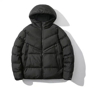 Vente en gros Veste à col à capuche en duvet pour hommes personnalisée hiver Veste chaude personnalisée légère pour l'extérieur pour hommes - Product Image 4