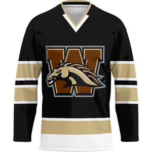 Jersey de Hockey sobre Hielo Personalizado de Poliéster de la Mejor Calidad, Ropa Deportiva con Logotipo Bordado, Impresión por Sublimación con Pedrería, Ecológico - Product Image 6