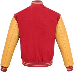 Chaqueta Universitaria Vintage de Béisbol para Hombre, con Parches Bordados en Chenilla, Mangas de Cuero PU, Letras de Lana, Estilo Letterman, Venta al por Mayor, Lona 2026 - Product Image 4