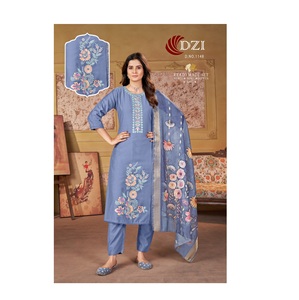 Bán Buôn Cung Cấp Của Phụ Nữ Quần Áo Kurtis Quần Dupptta Với Thêu Làm Việc Đặc Biệt Dịp Sử Dụng Phù Hợp Với - Product Image 1