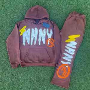 ชุดวอร์มลำลองสำหรับผู้ชายชุดวอร์มผ้าฝ้าย100% พิมพ์ลายพัฟสำหรับ2024ขนาดใหญ่ออกแบบได้ตามต้องการ - Product Image 4