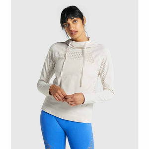 Vente en gros ODM/OEM Puls taille pull à capuche femmes respirant tricoté pleine impression personnalisée Logo léger à capuche lavé à l'acide - Product Image 5