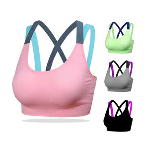 High Quality Lightweight Plus Size Strappy Backless Yoga <b>Sports</b> <b>Bra</b> Wholesale Front Medium Support Spandex/Nylon Lining XS-XL - Product Image 4