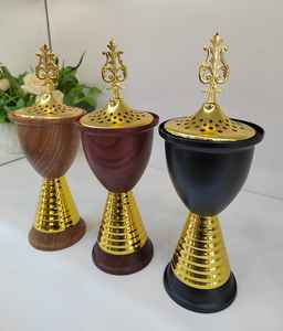 Nuevo 2024 viento industrial 3 piezas soporte de incienso de resina árabe bakhoor Home Hotel incensario conciso señora quemador de incienso - Product Image 4