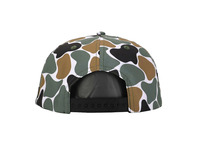 Venta al por mayor de alta calidad Ducks Camo Snapback gorra con cuerda logotipo personalizado 5 paneles de ala plana protección solar sombreros suaves