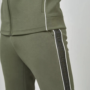 Ensemble de survêtement pour homme en molleton épais 100% coton, deux pièces, sweat-shirt à capuche uni et pantalon de survêtement évasé, jogging empilé - Product Image 5