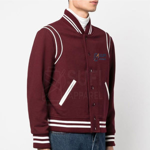 Veste de survêtement pour homme, nouvelle conception, écologique, en laine/coton, couleur unie, col montant, logo frontal, style streetwear, pour l'hiver - Product Image 2