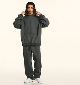 Vente en gros nouvel arrivage de sweats à capuche avec logo personnalisé en coton surdimensionné de couleur unie avec fermeture éclair pour hommes - Product Image 4