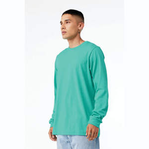 Camiseta de Jersey de manga larga unisex-Verde azulado, 100% algodón Airlume, 4,2 oz - Product Image 2
