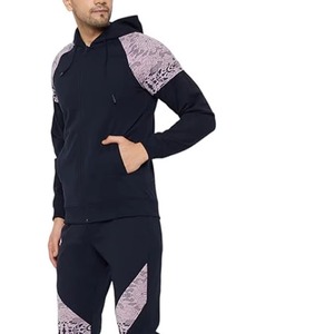 Premium Quality Sweatsuit Screen Printed Sweatsuit 100% Cotton Sweatsuit <b>Pullover</b> Zipper Hoodie And Stacked Pant Latest Design - Product Image 2