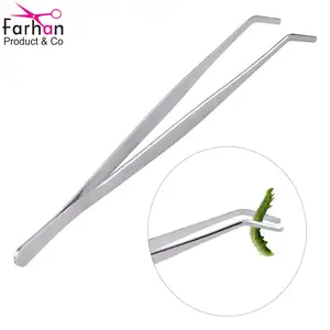 Reptile Feeding Tongs Aquarium Stainless Steel Straight and Curved Tweezers Polished Long Handle Feeder Tools for Lizard Snake