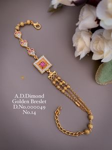 สร้อยข้อมือแฟชั่นประดับเพชรสีโรสโกลด์สำหรับผู้หญิงสร้อยข้อมือหรู - Product Image 6